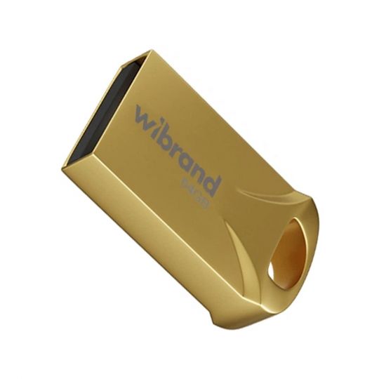 Флеш-память USB Wibrand Hawk 64GB USB 2.0 gold - купить за 398.70 грн в Киеве, Украине