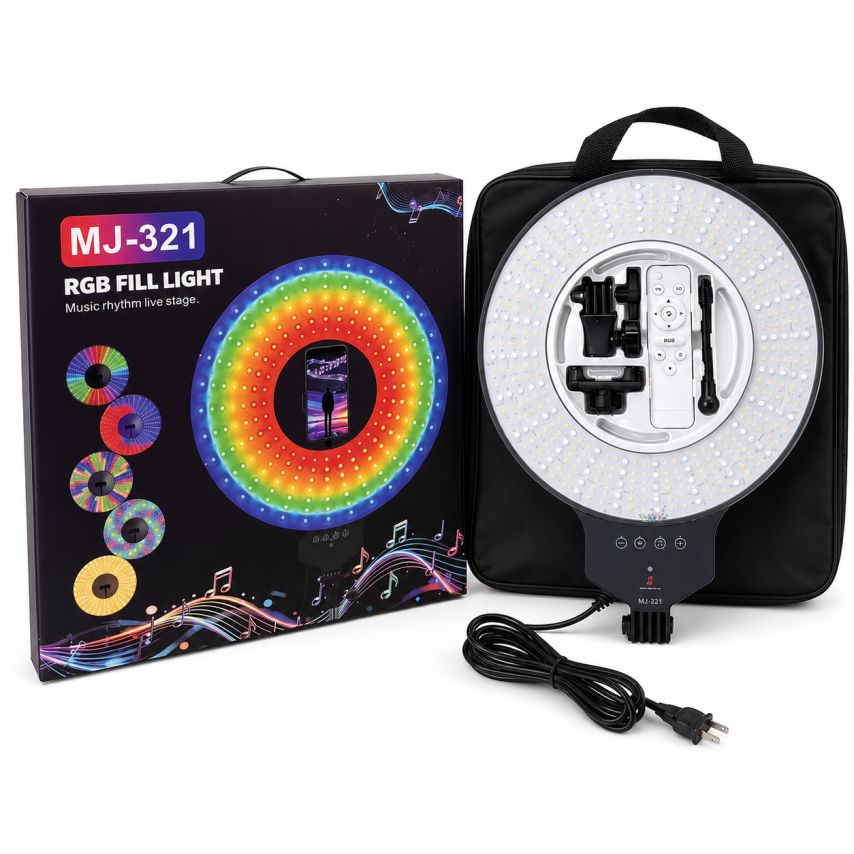 Кільцева лампа MJ321 RGB (32см)