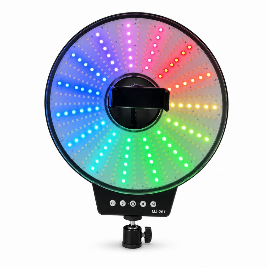 Кольцевая лампа MJ261 RGB (26см)