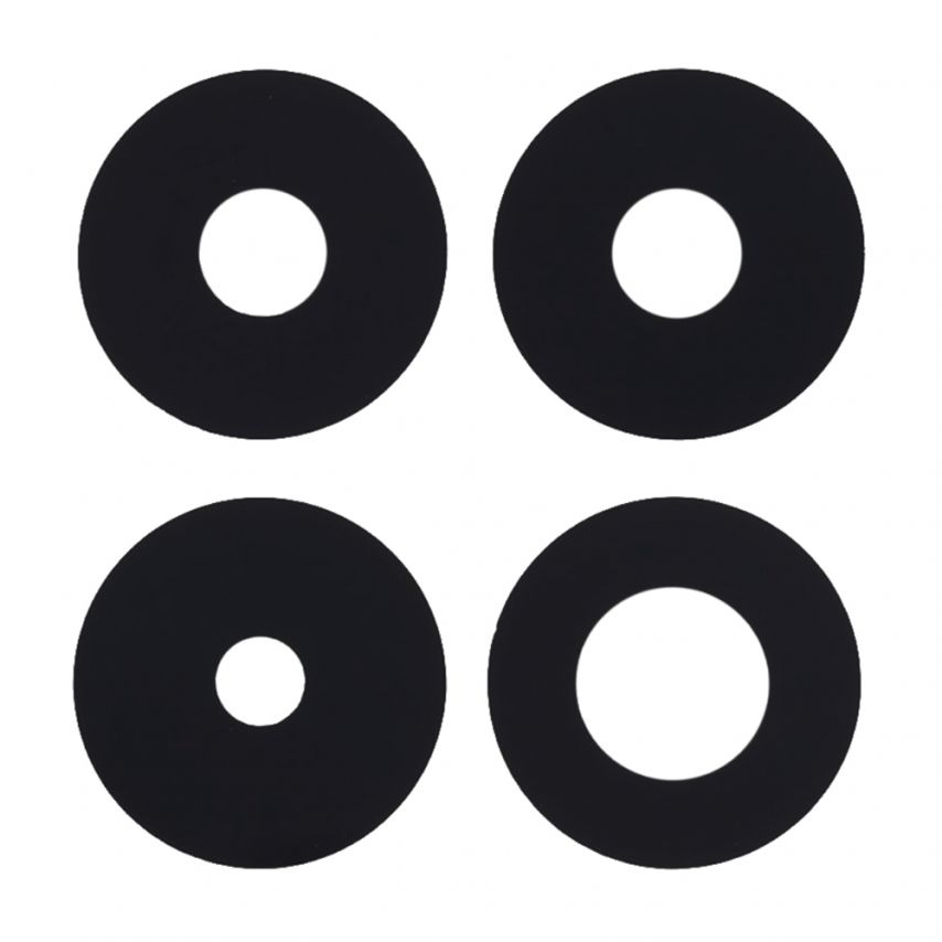Xiaomi Redmi Note 14 Pro 4G/Note 14 Pro 5G/Poco X7 camera glass black 4 pcs / скло на камеру black комплект 4 шт.
