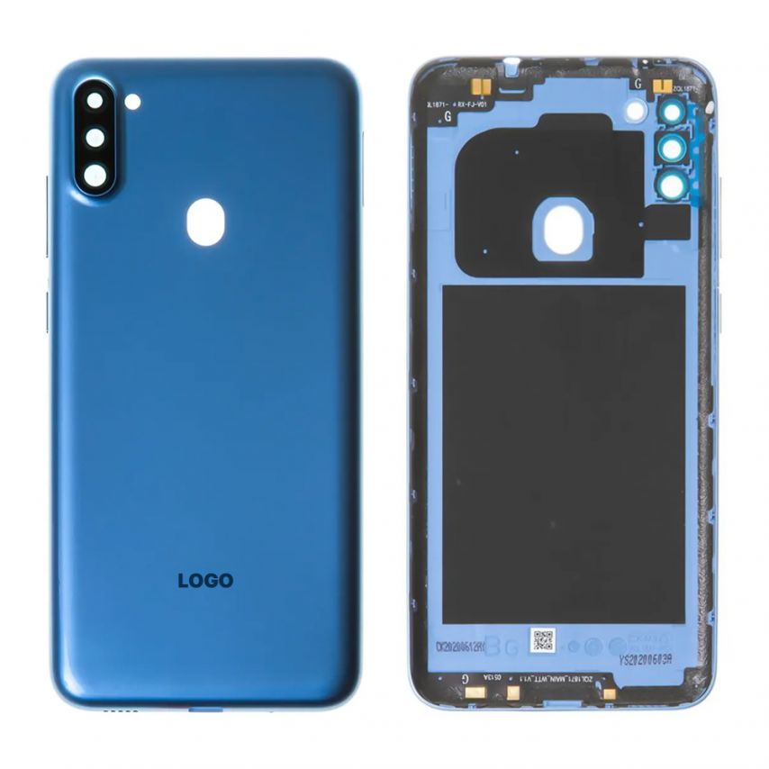 Задня кришка для Samsung Galaxy A11/A115 (2020) зі склом камери blue Original Quality