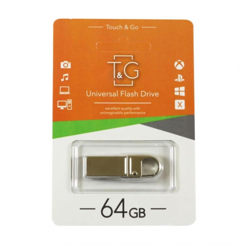 Флеш-пам'ять USB T&G Metal 64GB USB 2.0 (027) з карабіном
