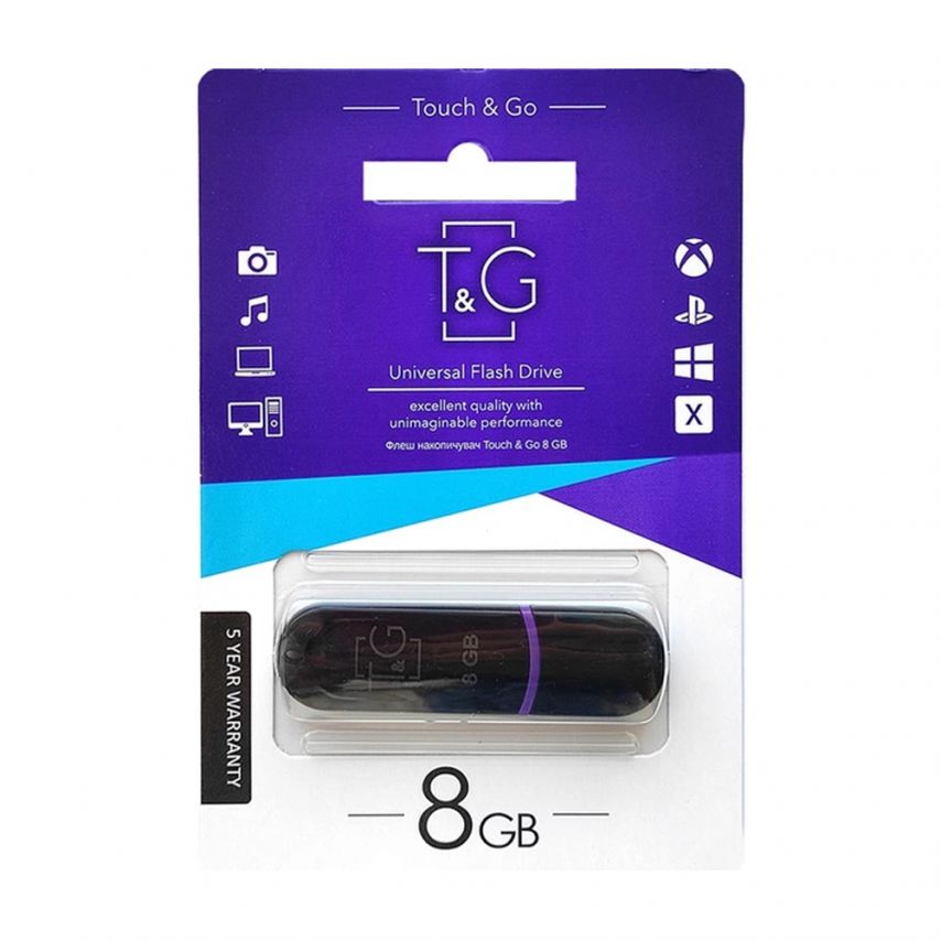 Флеш-пам'ять USB T&G Jet 8GB USB 2.0 (012) black