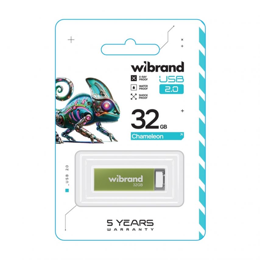 USB 32GB Wibrand USB 2.0 Chameleon light green