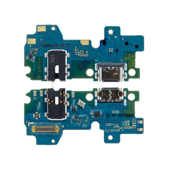 Шлейф (нижняя плата) для Samsung Galaxy M22/M225 (2021), M32/M325 (2021) с разъемом зарядки, гарнитуры и микрофоном Original Quality - купить за 143.68 грн в Киеве, Украине