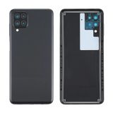 Задняя крышка для Samsung Galaxy A12/A125 (2020), A12/A127 (2021), M12/M125 (2021) со стеклом камеры black Original Quality