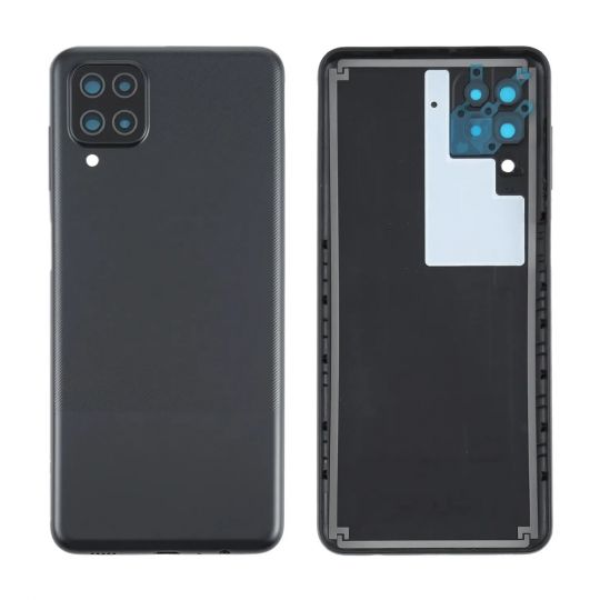 Задняя крышка для Samsung Galaxy A12/A125 (2020), A12/A127 (2021), M12/M125 (2021) со стеклом камеры black Original Quality - купить за 110.01 грн в Киеве, Украине