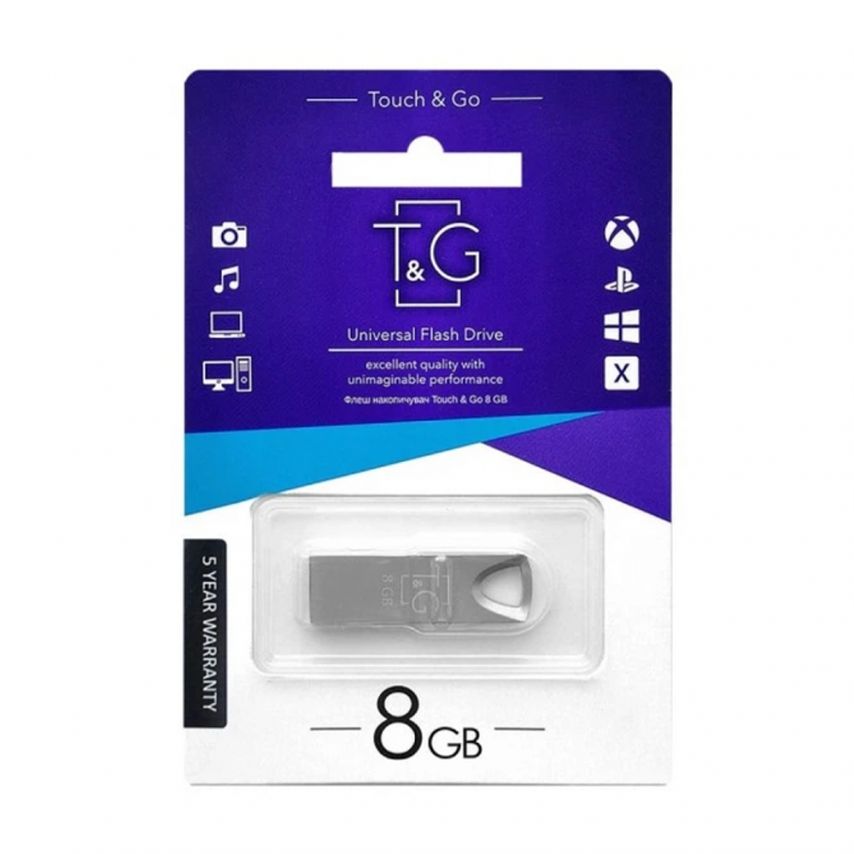 Флеш-пам'ять USB T&G Metal 8GB USB 2.0 (117) silver