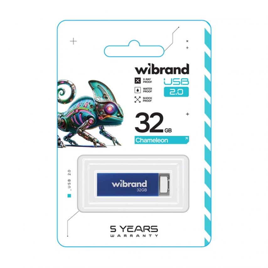 Флеш-пам'ять USB Wibrand Chameleon 32GB USB 2.0 blue