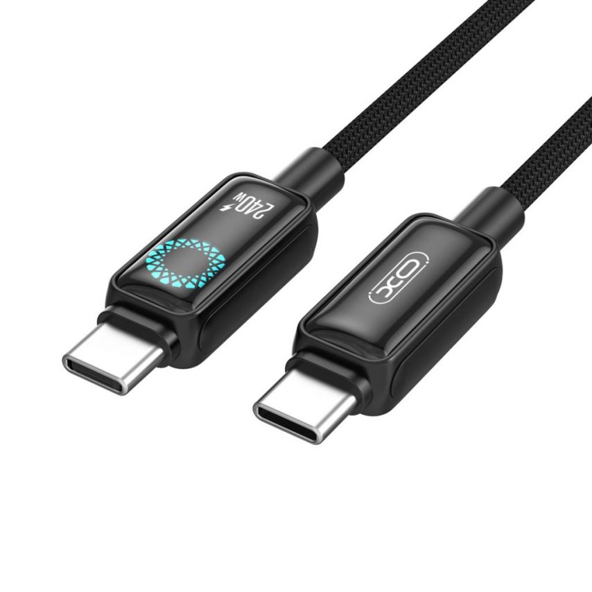 Кабель USB XO NB-Q312B 240W Type-C to Type-C 2м black