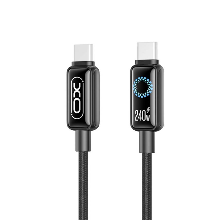 Кабель USB XO NB-Q312A 240W Type-C to Type-C 1м black