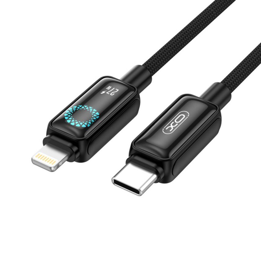 Кабель USB XO NB-Q312C 27W Type-C to Lightning 1м black