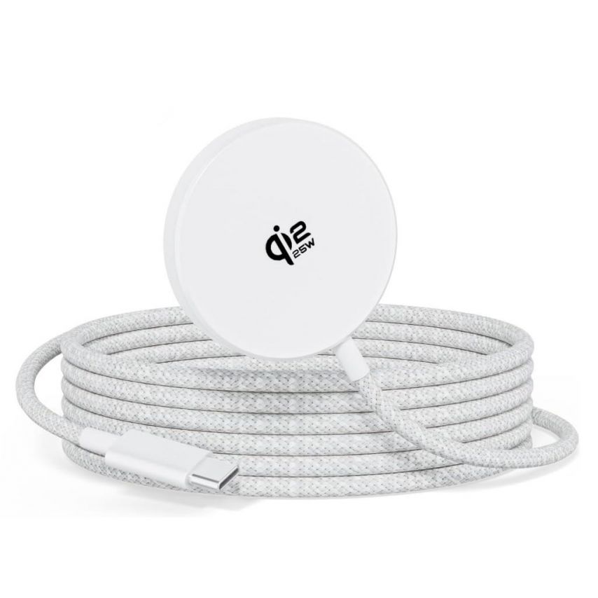 Беспроводное зарядное устройство XO JH025 Qi2.2 25W Type-C 1.2m white