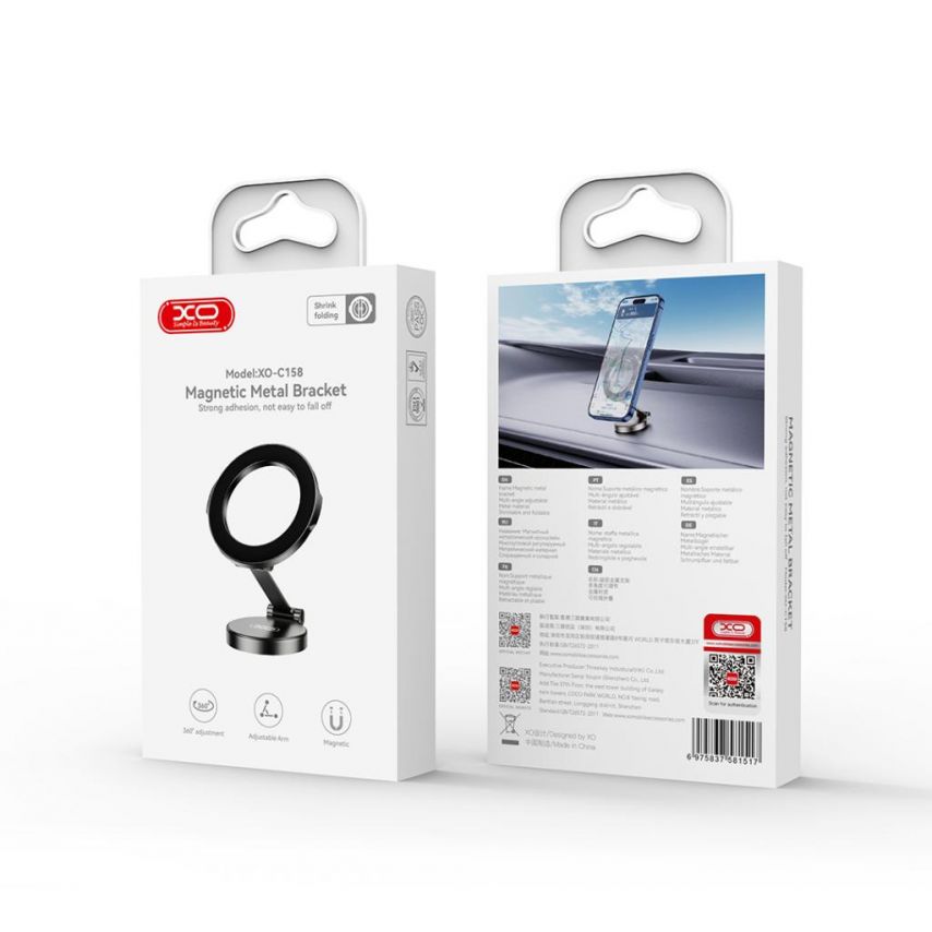 Держатель XO C158 магнитный MagSafe grey