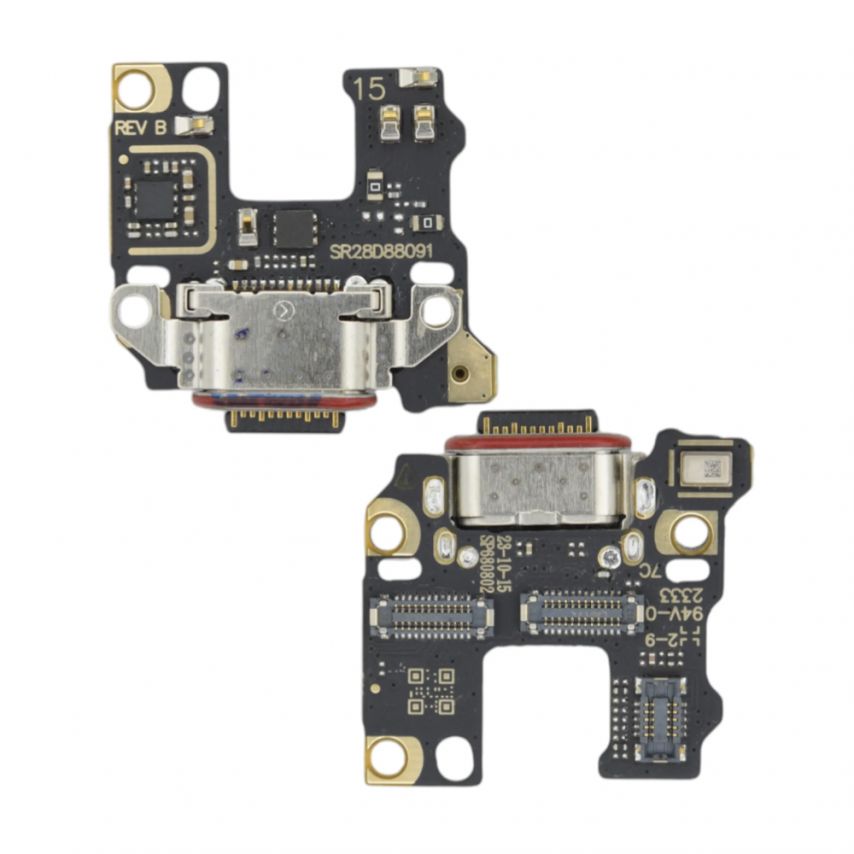 Шлейф (нижняя плата) для Motorola Edge 40 Neo XT2307 с разъемом зарядки и микрофоном Original Quality