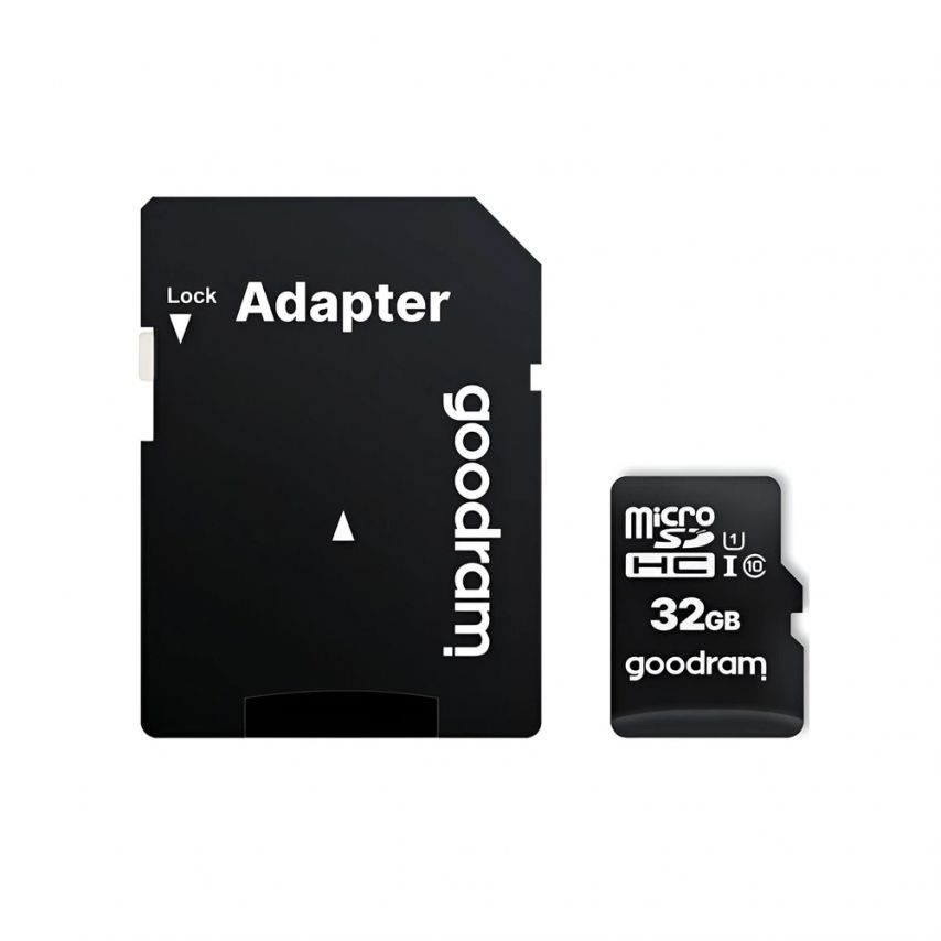 Карта памяти Goodram MicroSDHC 32GB Class 10 UHS-I + SD-адаптер (M1AA-0320R12)