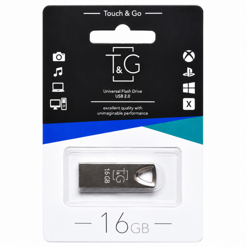 USB 16GB T&G USB 2.0 Metal (117) silver