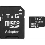 Карта памяти T&G MicroSDXC 16GB Class 10 UHS-1 + SD-адаптер (TG-16GBSD10U1-00)