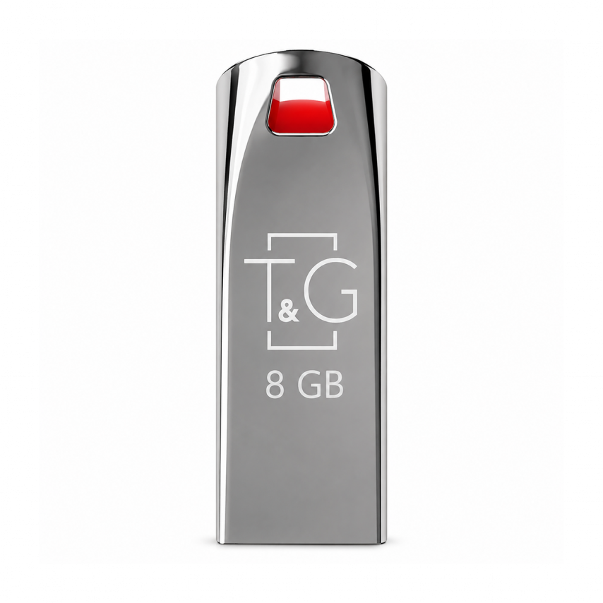 Флеш-пам'ять USB T&G Stylish 8GB USB 2.0 (115) хром