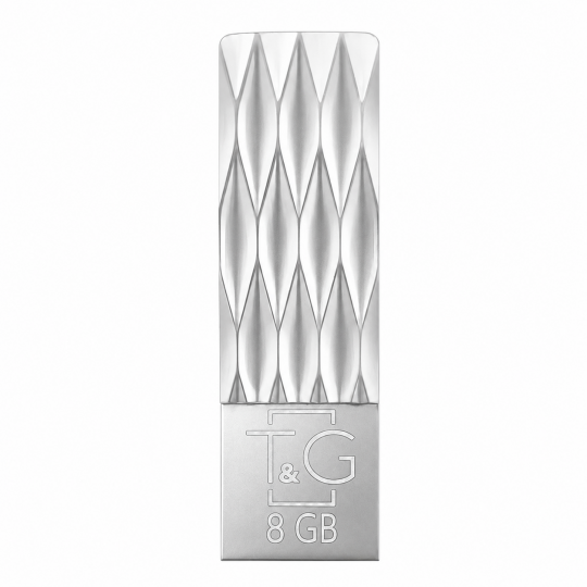USB 8GB T&G USB 2.0 Metal (103) з ромбами silver - купити за 220.01 грн у Києві, Україні