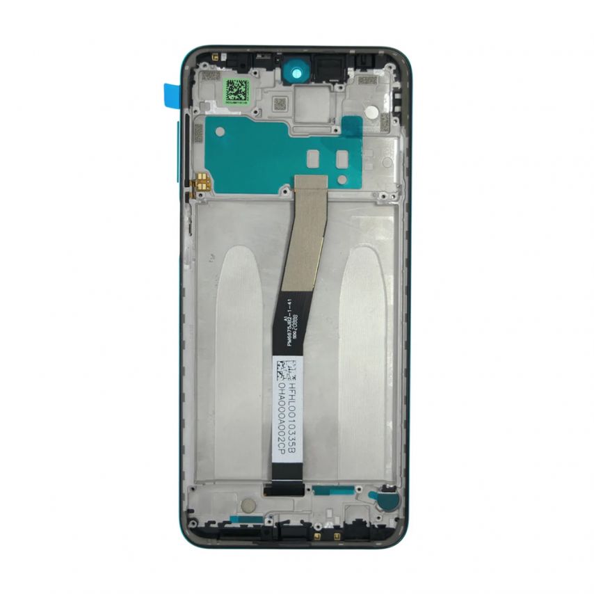 Дисплей (LCD) для Xiaomi Redmi Note 9S, Note 9 Pro з тачскріном та рамкою tropical green Original Quality