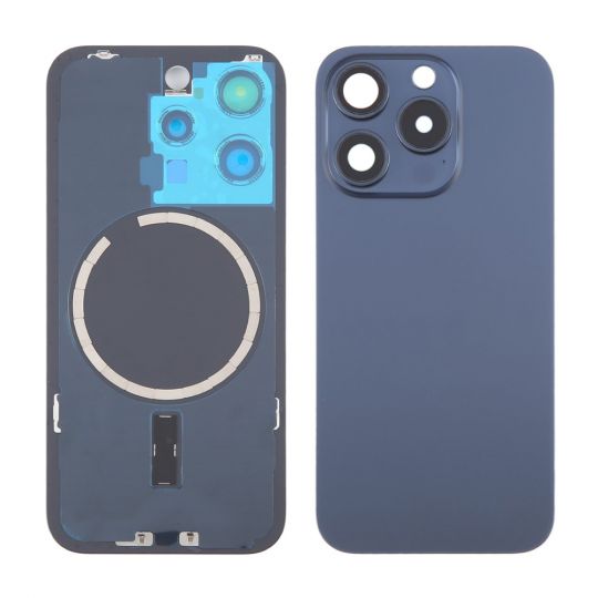 Задня кришка iPhone 15 Pro Blue Titanium з рамкою і склом камери Original Quality - купити за 951.88 грн у Києві, Україні