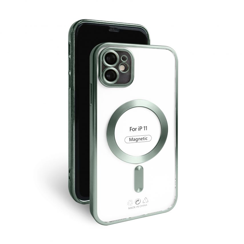 Чехол с функцией MagSafe для Apple iPhone 11 green (05) матовый
