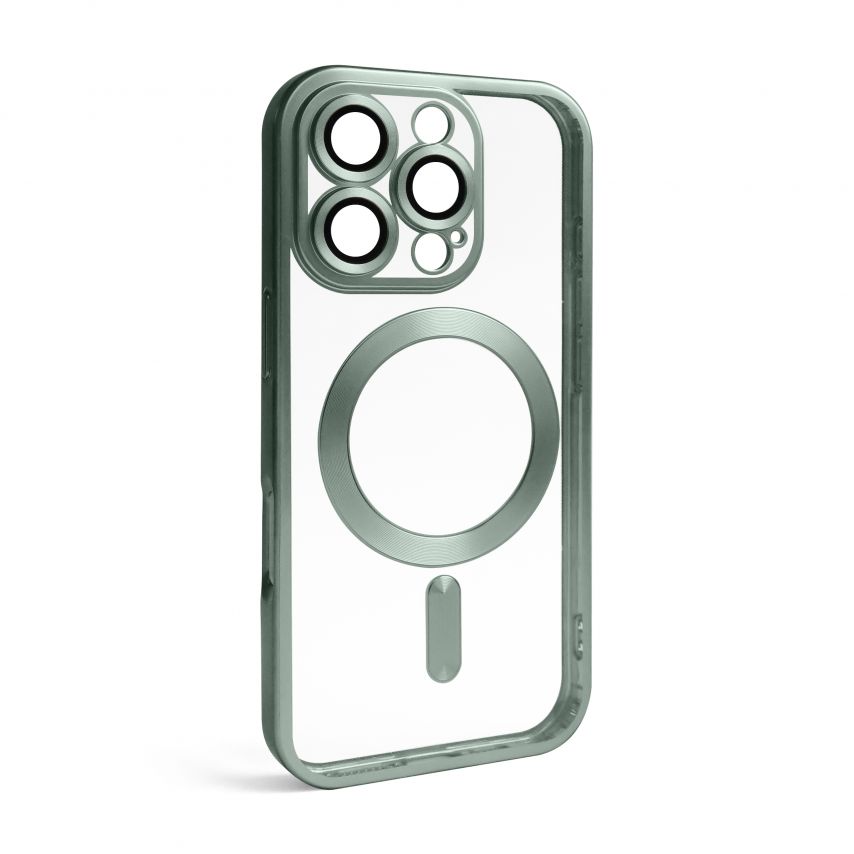Чехол с функцией MagSafe для Apple iPhone 16 Pro green (05) матовый