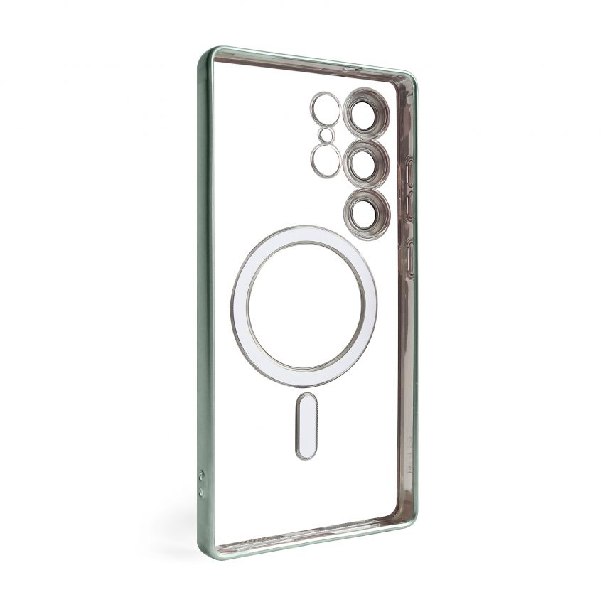 Чехол с функцией MagSafe для Samsung Galaxy S25 Ultra/S938 (2025) green (05) матовый