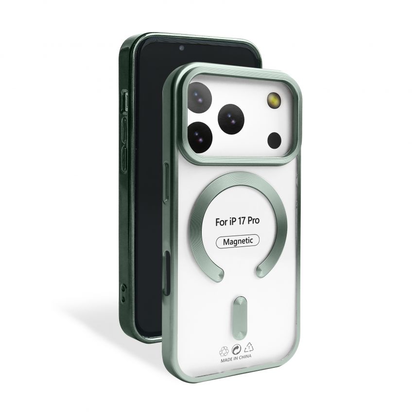 Чехол с функцией MagSafe для Apple iPhone 17 Pro green (05) матовый