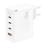 Мережевий зарядний пристрій (адаптер) WALKER WH-47 100W GAN PD1_35W / PD2_65W / PD3_65W / QC3.0_35W white