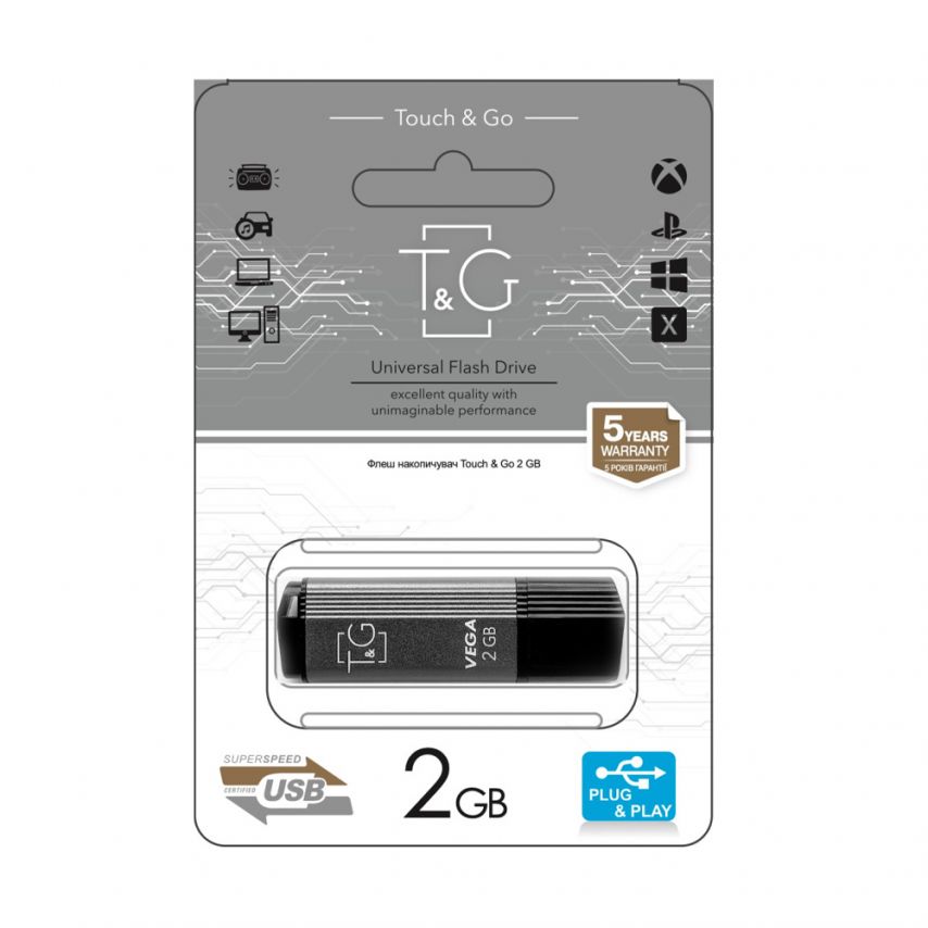 USB 2GB T&G USB 2.0 Vega (121) grey