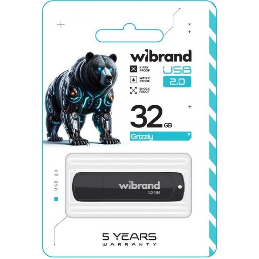 USB 32GB Wibrand USB 2.0 Grizzly black