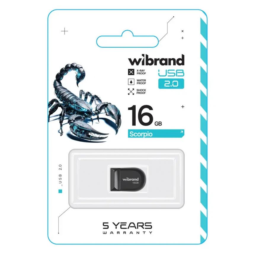 USB 16GB Wibrand USB 2.0 Scorpio black