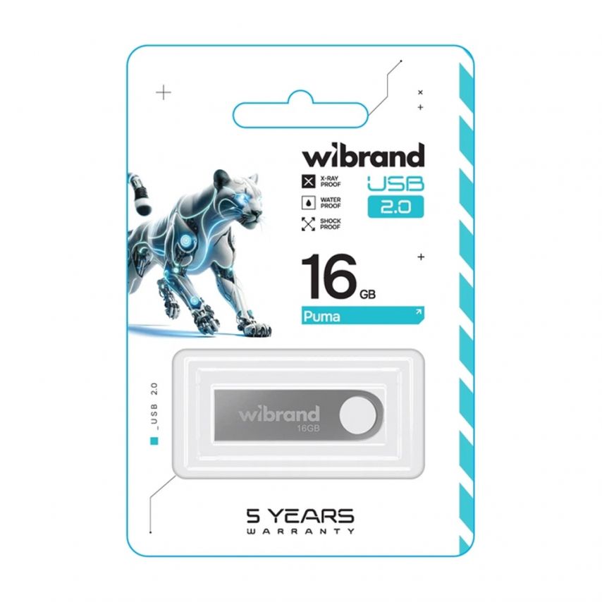 USB 16GB Wibrand USB 2.0 Puma silver