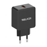 Мережевий зарядний пристрій (адаптер) WALKER WH-25 QC3.0 / 1USB / 2.4A black - купити за 226.80 грн у Києві, Україні