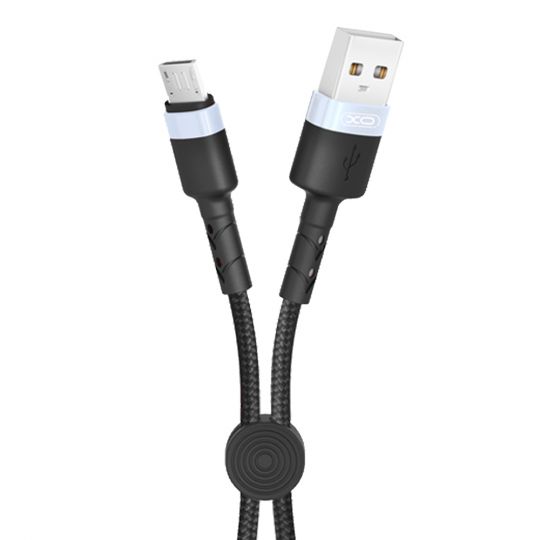 Кабель USB XO NB117 Micro Quick Charge 2.1A 0.25м black