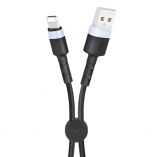 Кабель USB XO NB117 Lightning Quick Charge 2.1A 0.25м black - купить за 43.13 грн в Киеве, Украине