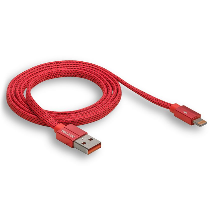 Кабель USB WALKER C755 Lightning red