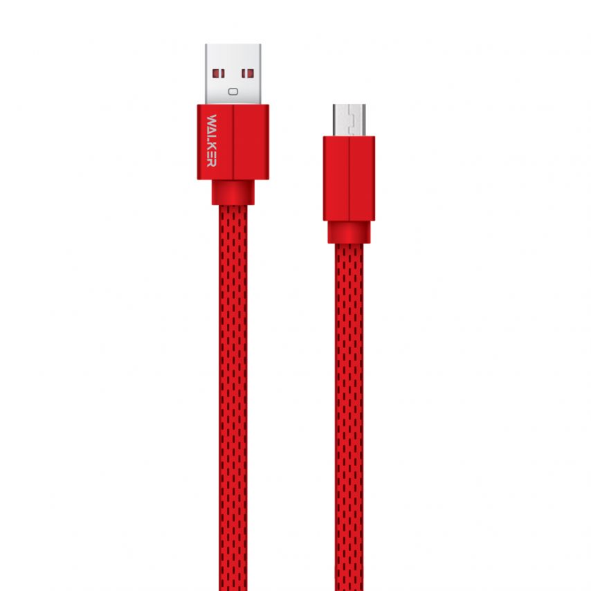 Кабель USB WALKER C755 Micro red