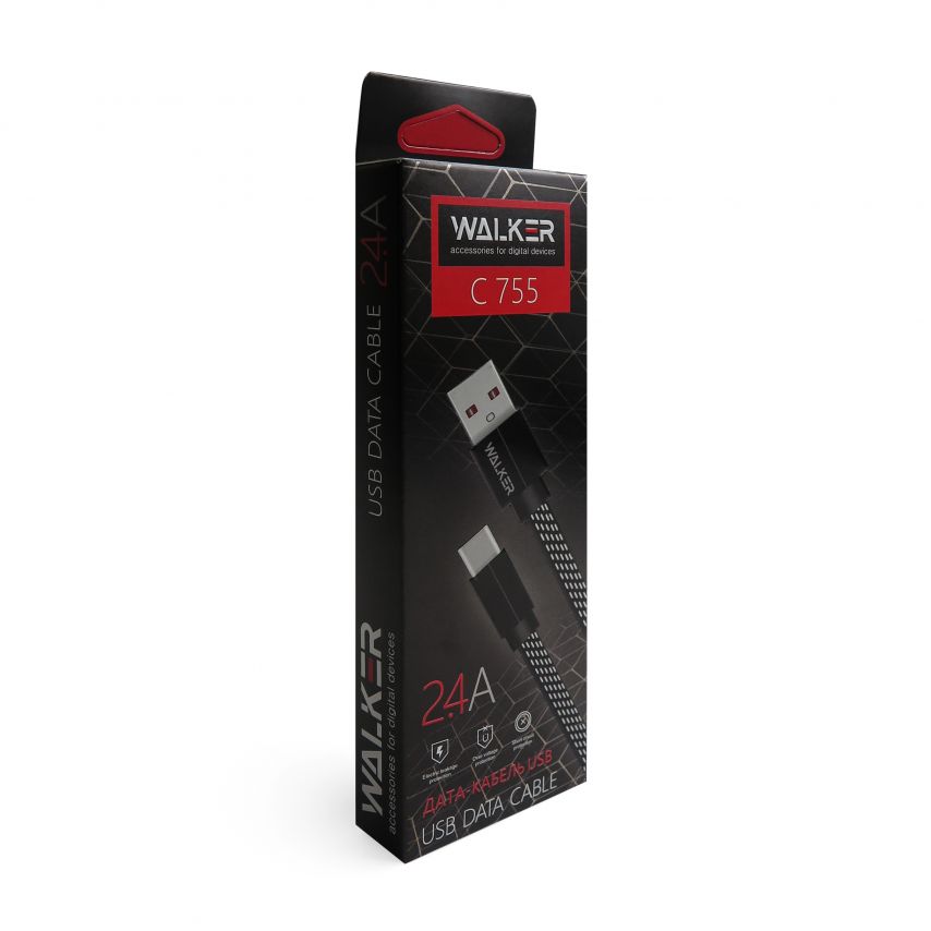 Кабель USB WALKER C755 Type-C black