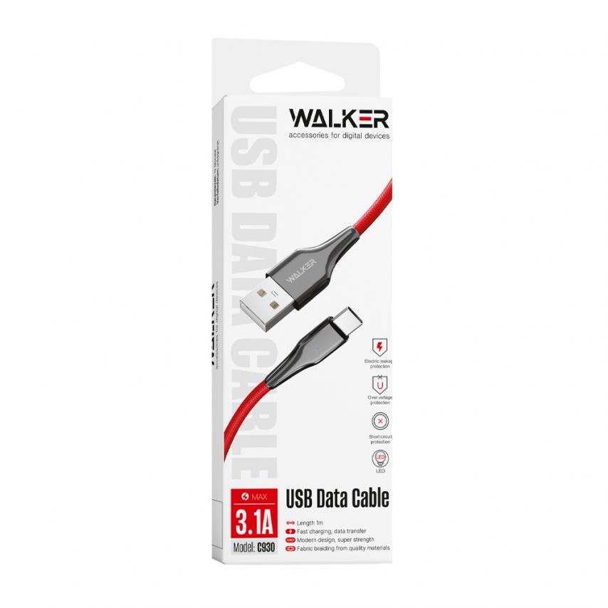 Кабель USB WALKER C930 Intelligent Lightning black