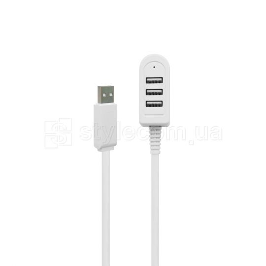 Переходник USB-HUB 3в1 короткий кабель