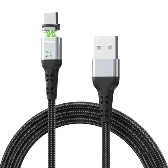 Кабель USB WALKER C970 Type-C Magnetic black - купити за 213.30 грн у Києві, Україні