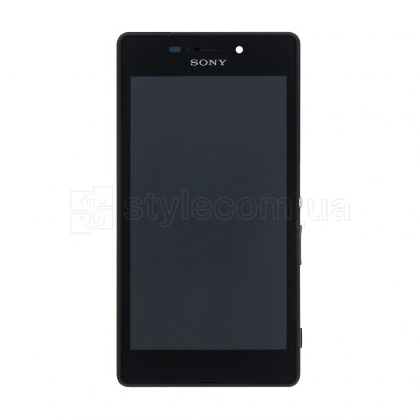Дисплей (LCD) для Sony Xperia M2 Dual D2302, D2305 с тачскрином и рамкой black Original Quality