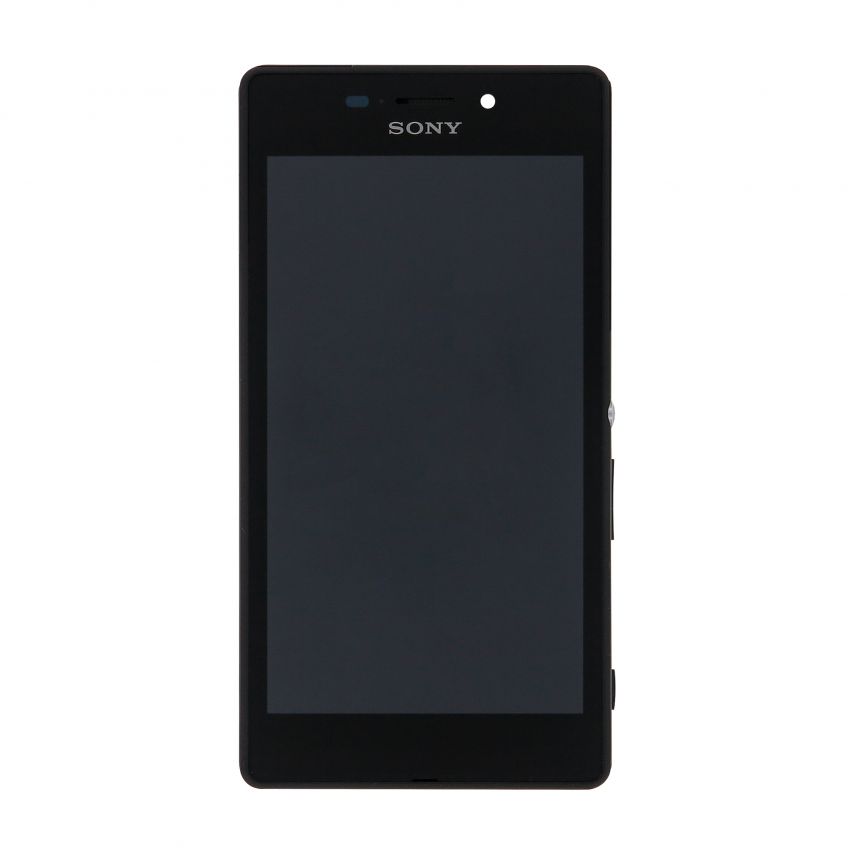 Дисплей (LCD) для Sony Xperia M2 Dual D2302, D2305 з тачскріном та рамкою black Original Quality