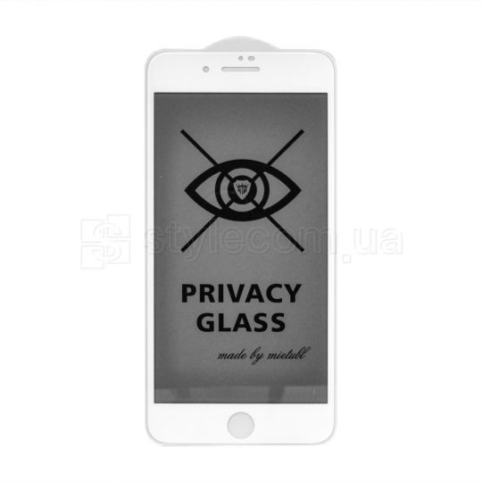 Захисне скло Privacy для Apple iPhone 7 Plus, 8 Plus white