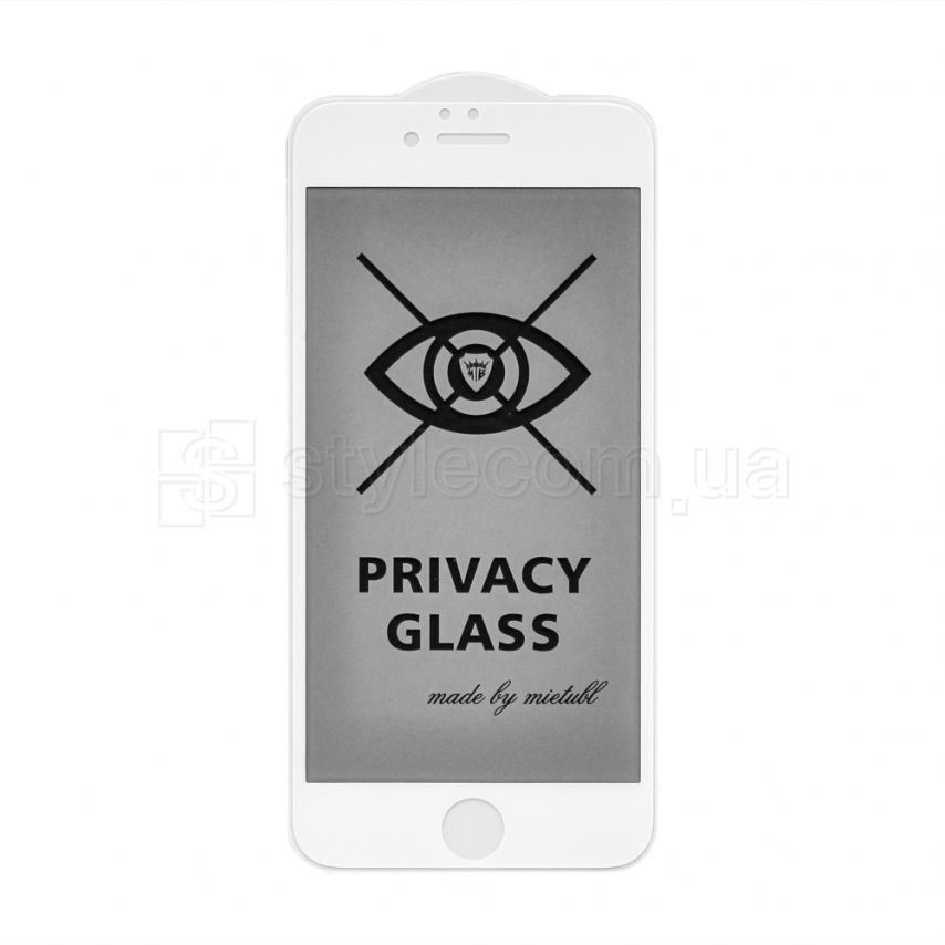 Защитное стекло Privacy для Apple iPhone 6, 6s white