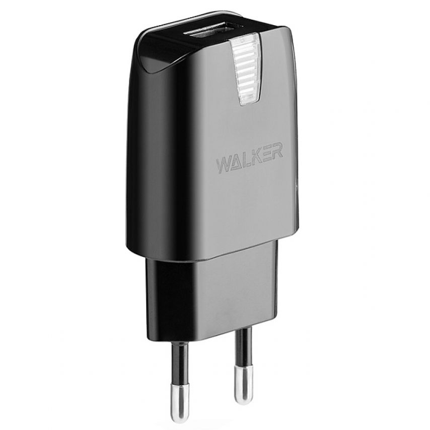 Мережевий зарядний пристрій (адаптер) WALKER WH-21 1USB / 2.1A black