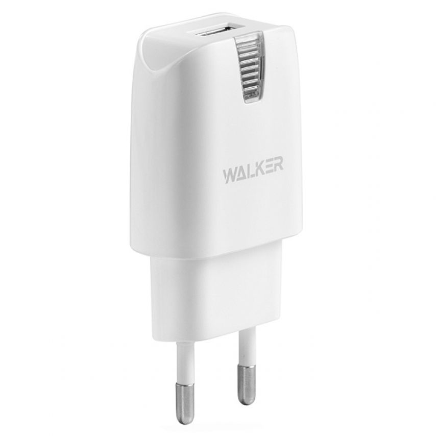 Мережевий зарядний пристрій (адаптер) WALKER WH-21 1USB / 2.1A white